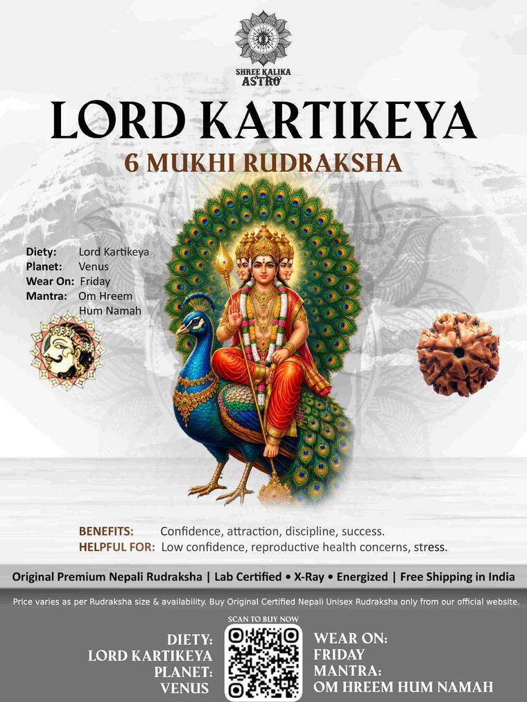 Nepali 6 Mukhi Rudraksha Original Lab Certified with X-Ray (Loose Bead)
