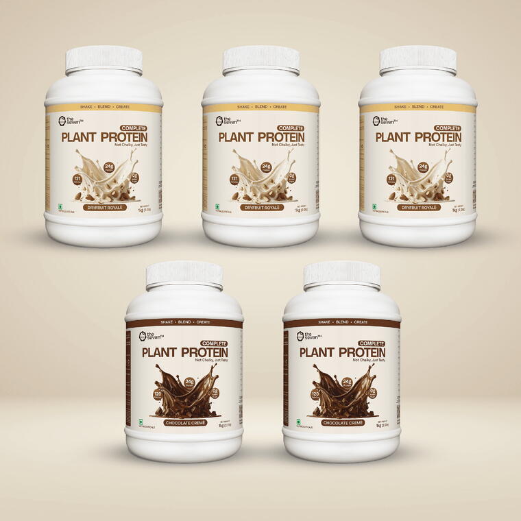 Plant Protein (3 Dryfruit Royalé + 2 Chocolate Cremé)