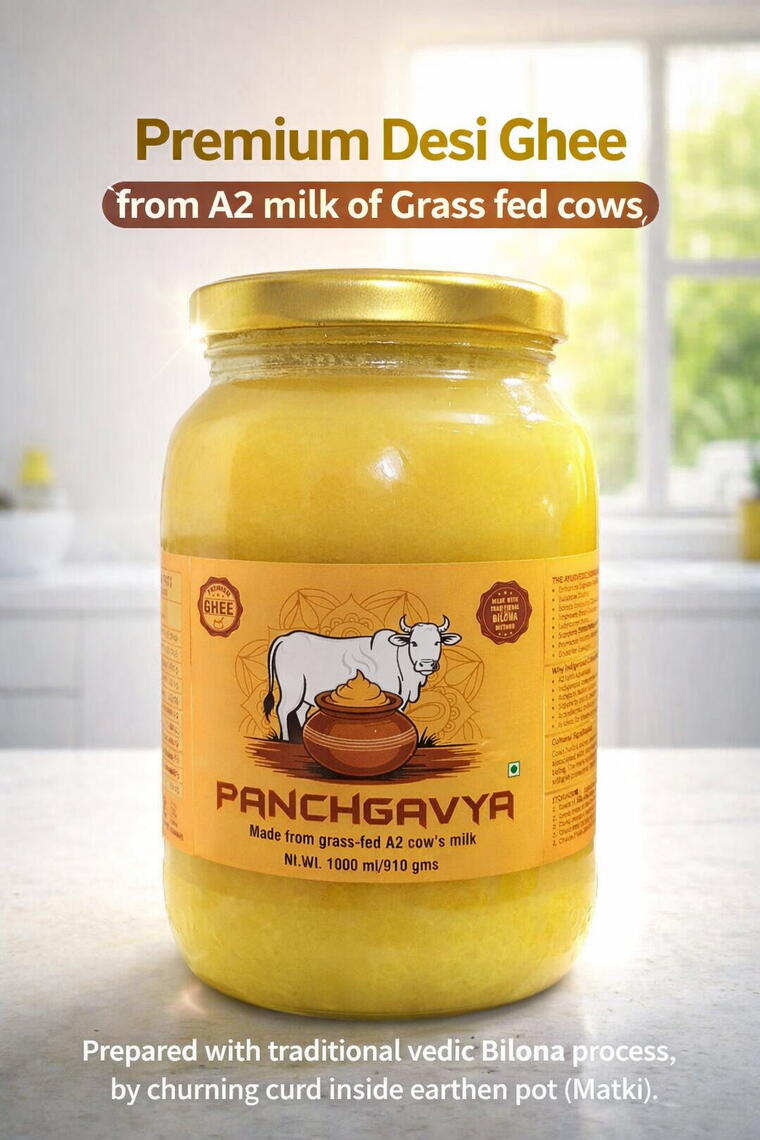 Panchgavya Premium A2 Bilona Ghee -1 ltr