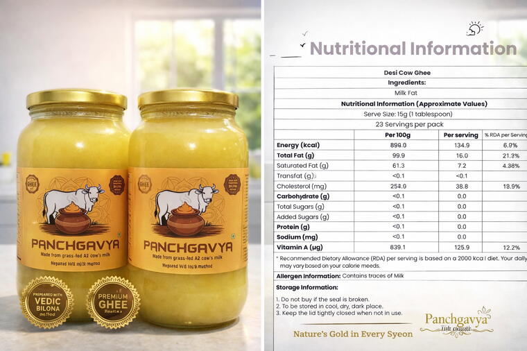 Panchgavya Premium A2 Bilona Ghee - Combo Offer 2kg