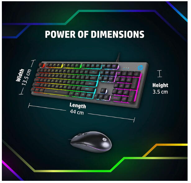 HP KM300F Wired USB Gaming Keyboard and Mouse Set