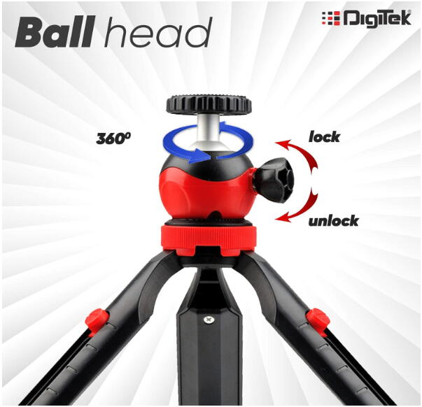 DIGITEK® (DTR-200MT) 18CM Flexible &amp; Portable Mini Tripod