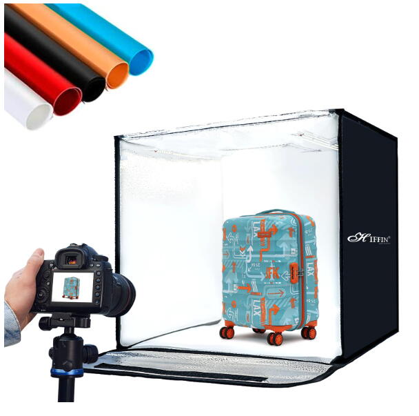Portable Photo Studio 60x60cm Light Box, Professional Dimmable Tent