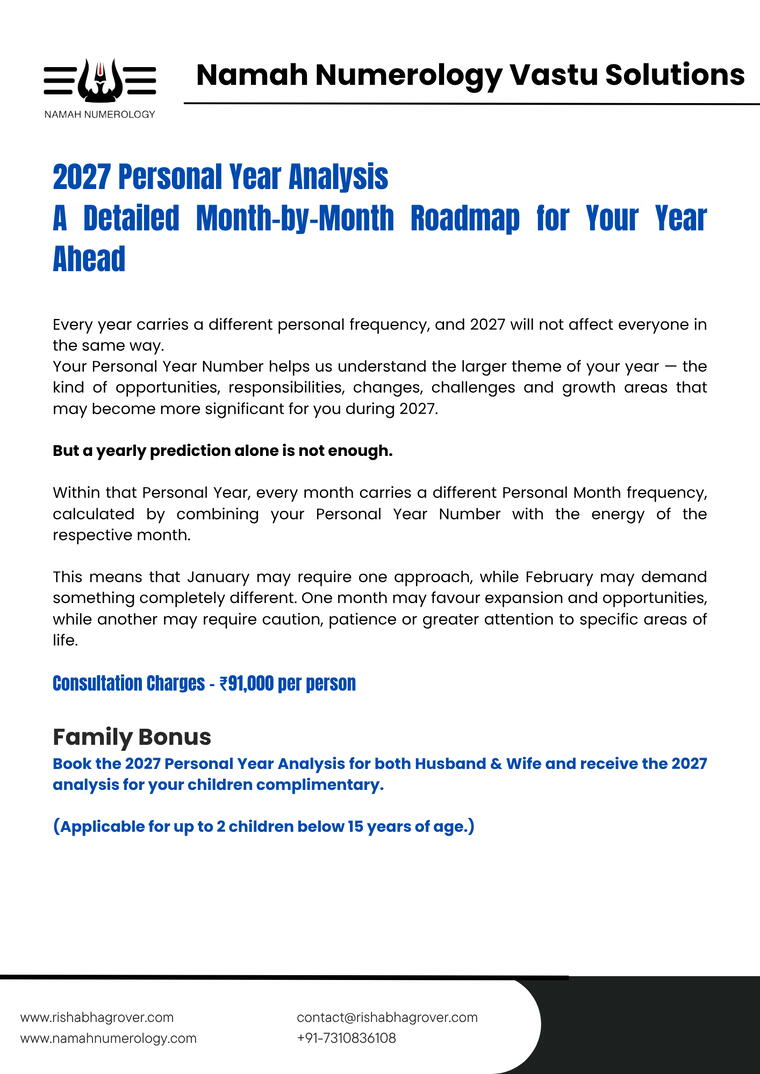 2027 Personal Year Analysis A Detailed Month-by-Month Roadmap for year ahead