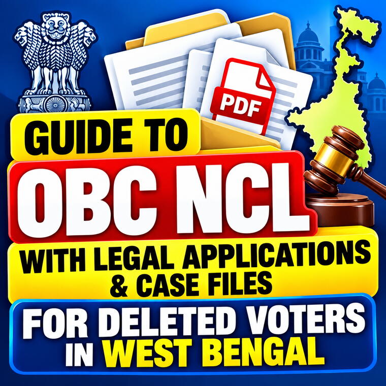 GUIDE TO OBC NCL WITH LEGAL APPLICATIONS CASE FILES FOR DELETED VOTERS 