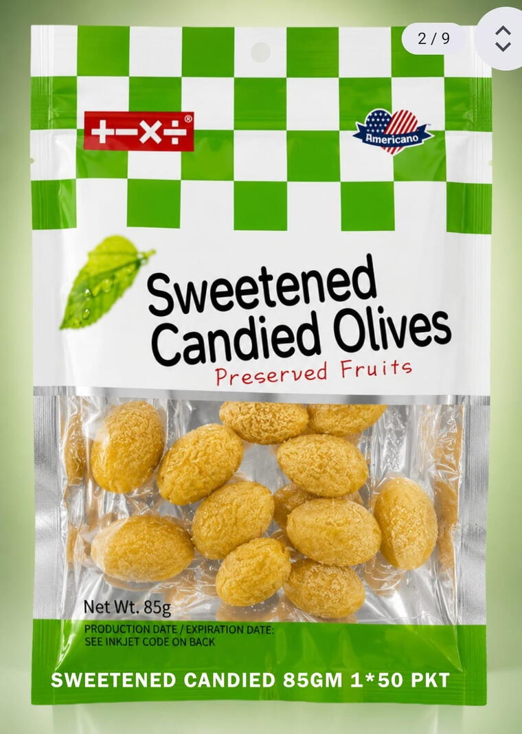 Sweetened Candied Olives 85g