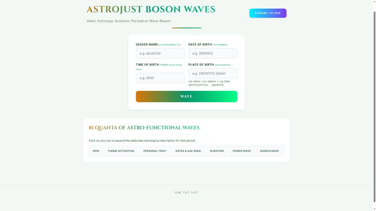 BOSON WAVE ASTRO FUNCTIONS {Provide DOB,TOB,POB,EMAIL and Name (No Hard Copy)}