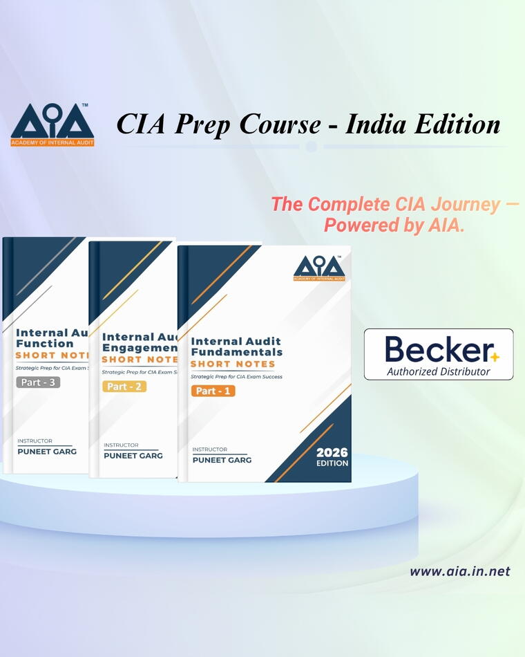 CIA Prep Course  - AIA Short Notes Books Delivery in India Only
