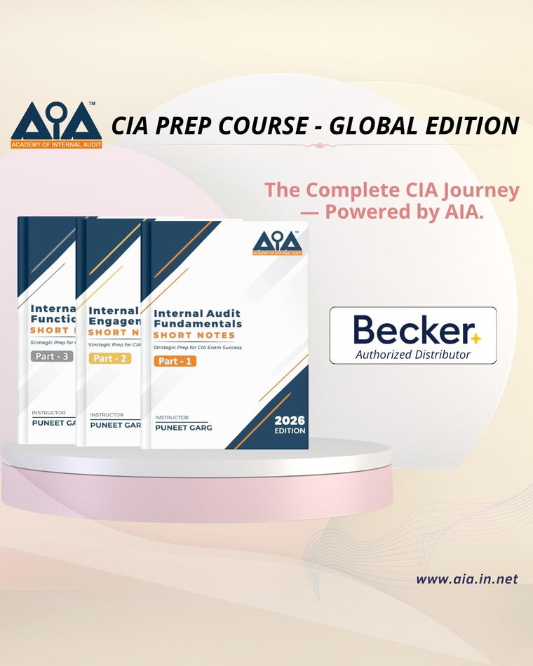 CIA Prep Course - AIA Short Notes Books Delivery Outside India