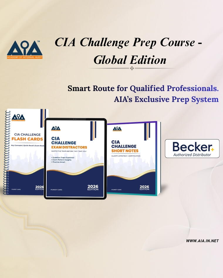 CIA Challenge Prep Course - AIA Short Notes Books Delivery Outside India