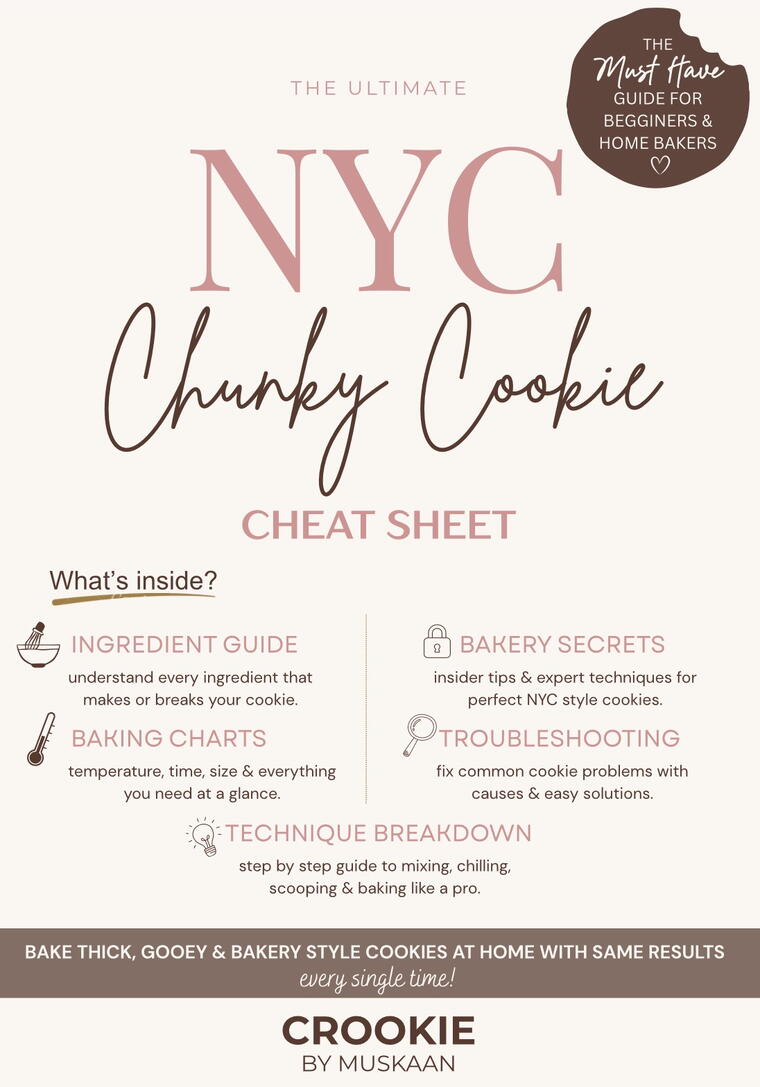 Chunky Cookie Cheat Sheet
