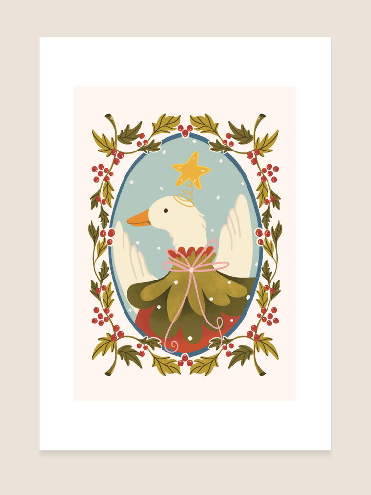 Ugly Christmas Sweater: A5 Print with Border