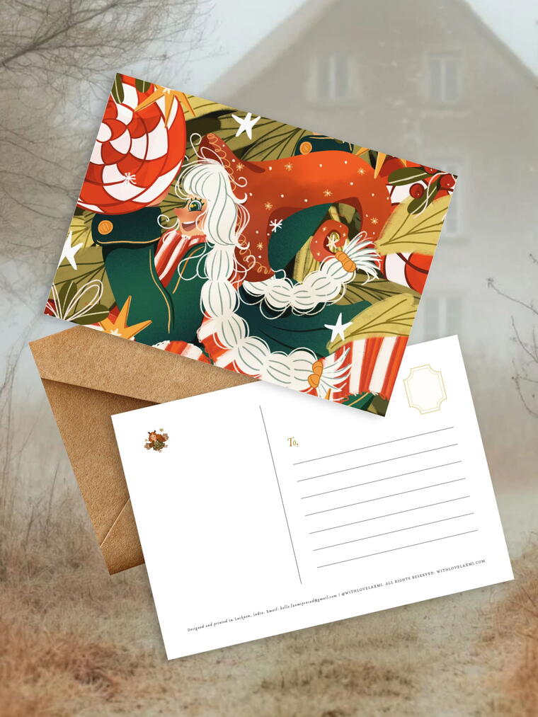 Christmas Postcards Mixed Set: 6 Cards