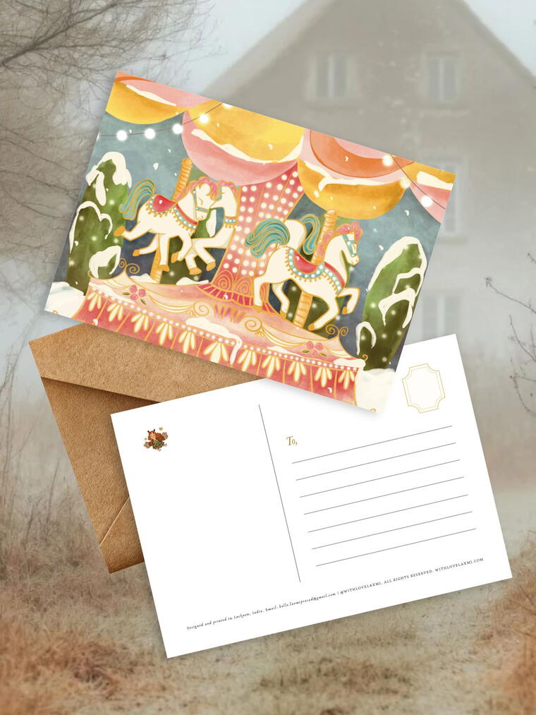Christmas Postcards Mixed Set: 6 Cards