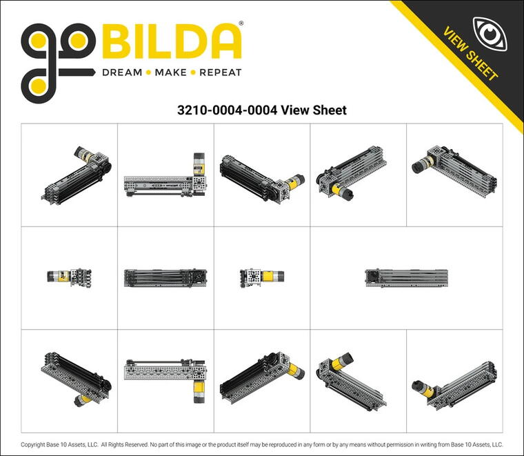 GoBilda 4 Stage Viper-Slide Kit (Belt-Driven, 240mm Slides)