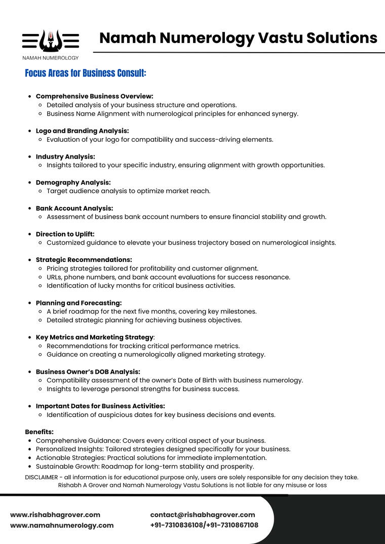 Comprehensive Business &amp; Personal Analysis