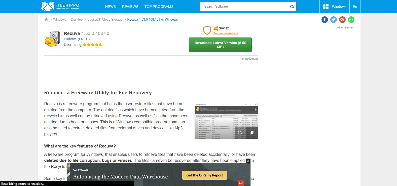 recuva data recovery software for windows 10