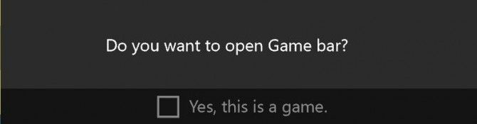 game bar confirmsation