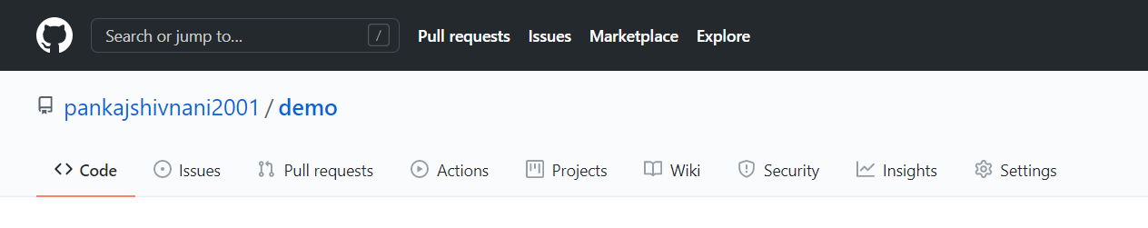 Click on the Pull Requests tab to create and view the pull requests