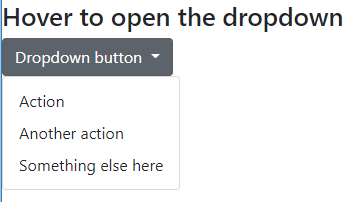 open dropdown on hover