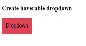 hoverable dropdown