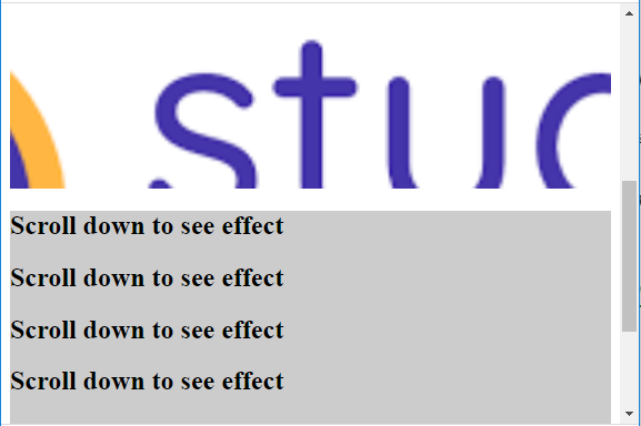 parallax scrolling effect