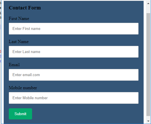 contact form with CSS