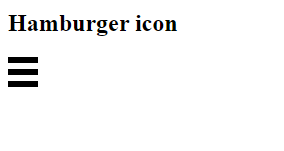 hamburger menu icon