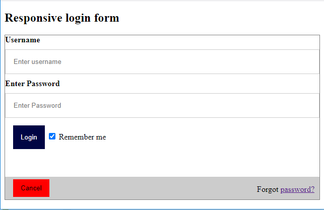 Responsive form large screen