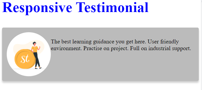 Responsive testimonial larger screen