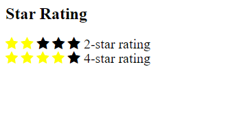star rating look