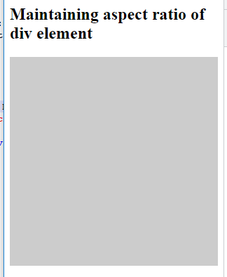 maintaining aspect ratio of 1:1