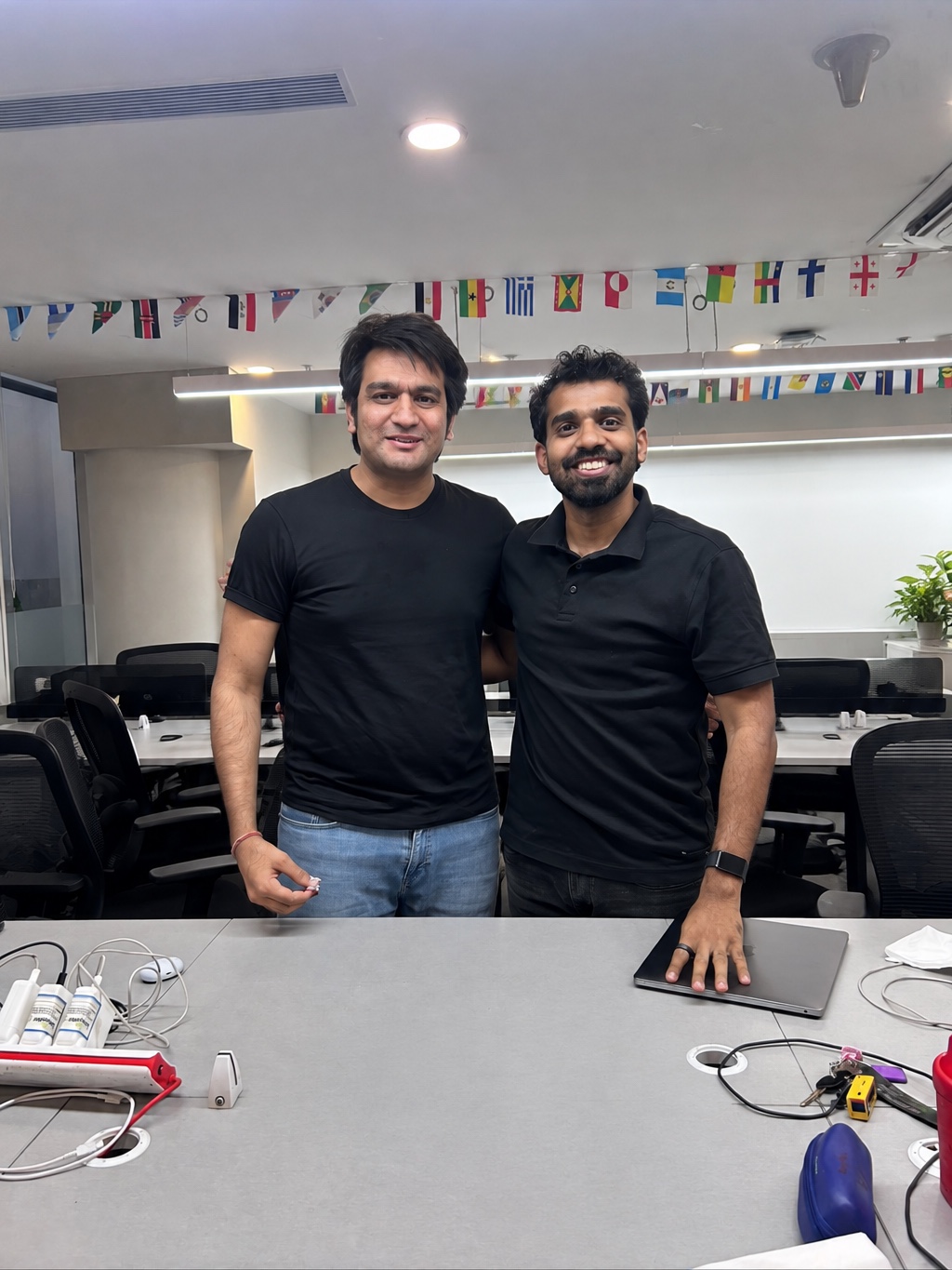 Mudit Vijayvergiya and Ayush Nalotia together at the office