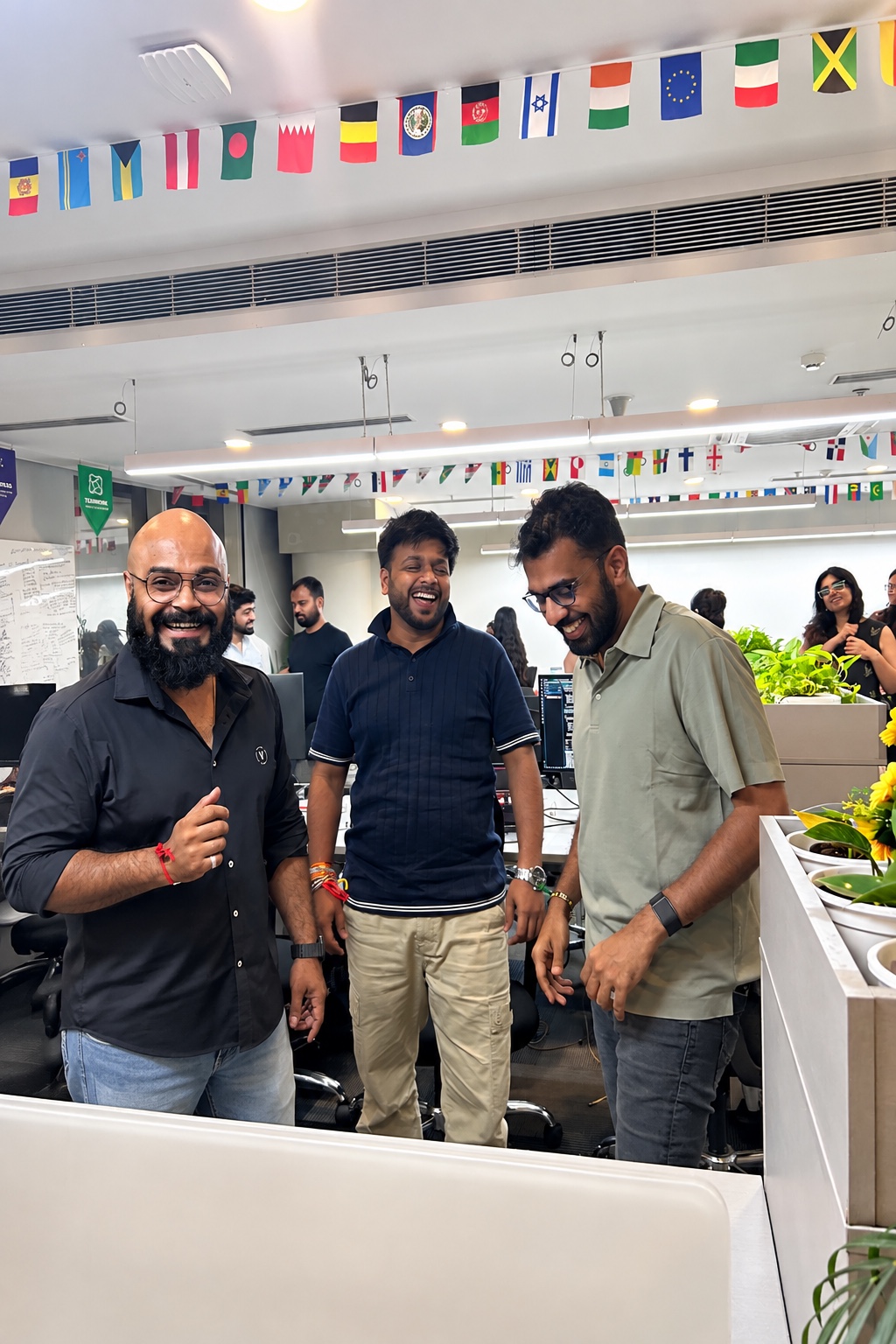 Colleagues together and sharing ideas