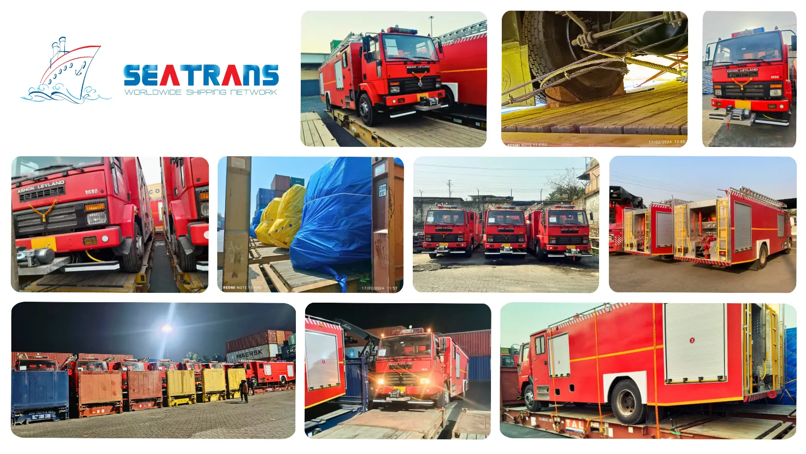 SeaTrans Fire Truck Shipment Achievement