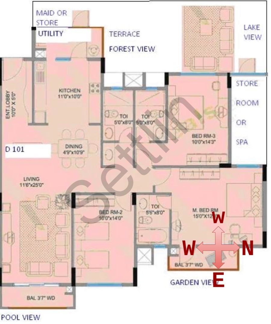 3bhk Apartment For Sale In Mantri Flora In Sarjapur Settlin