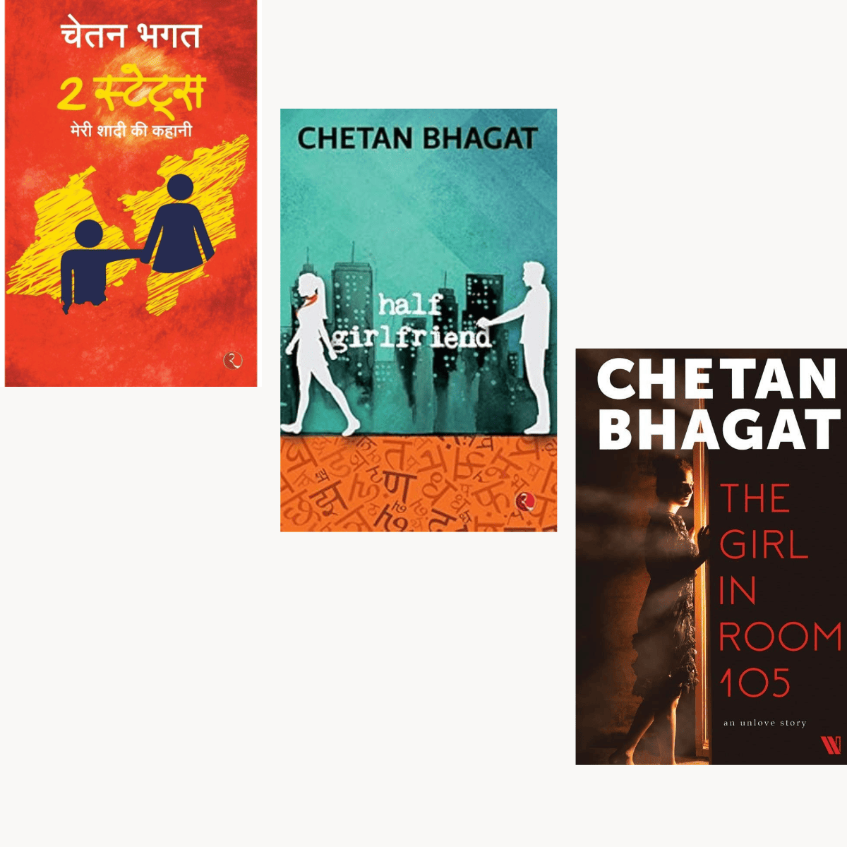Half Girlfriend + The Girl in Room 105 + Two States – Chetan Bhagat Hindi Combo PDF