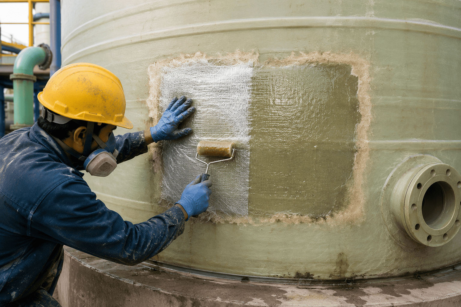 FRP Tank Repair & Patch Work 