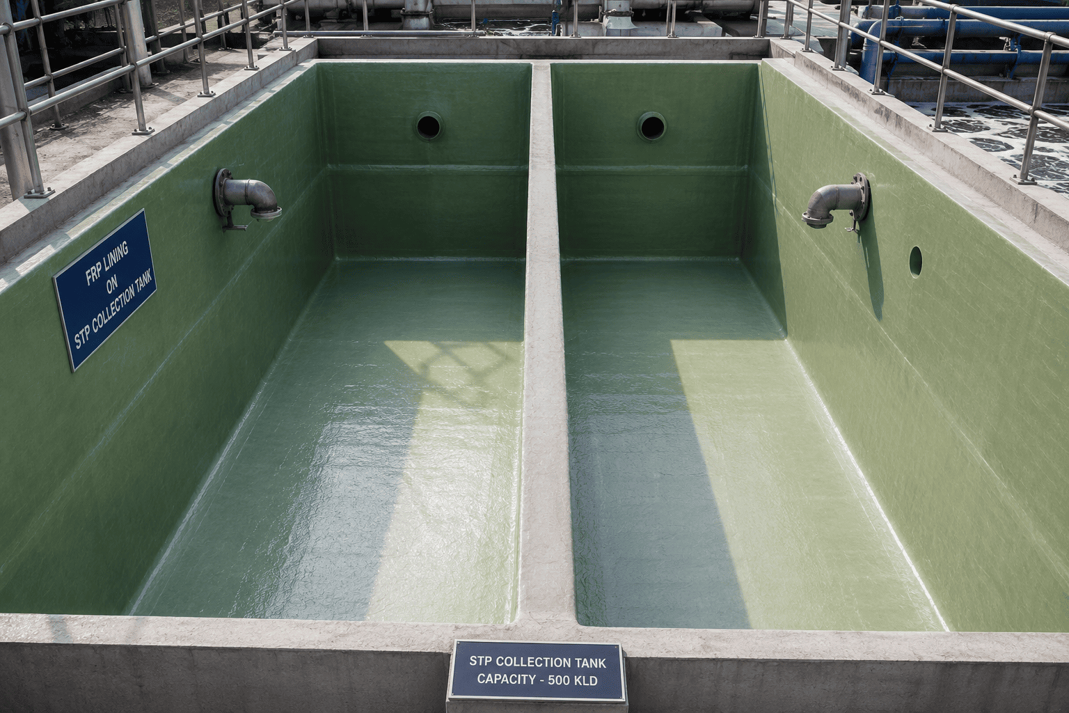FRP Lining on STP Collection Tank