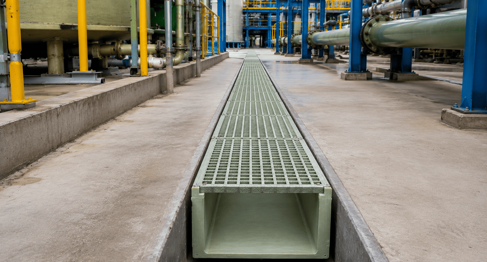 Prefabricated FRP Drain for Chemical Plant