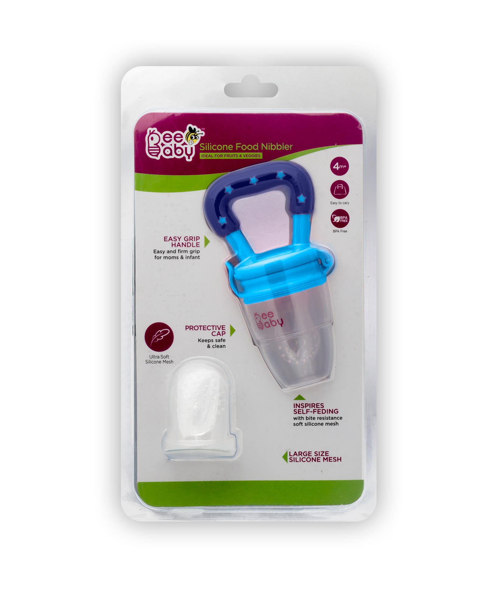 BeeBaby Silicone Food And Fruit Nibbler / Feeder With Extra Silicone