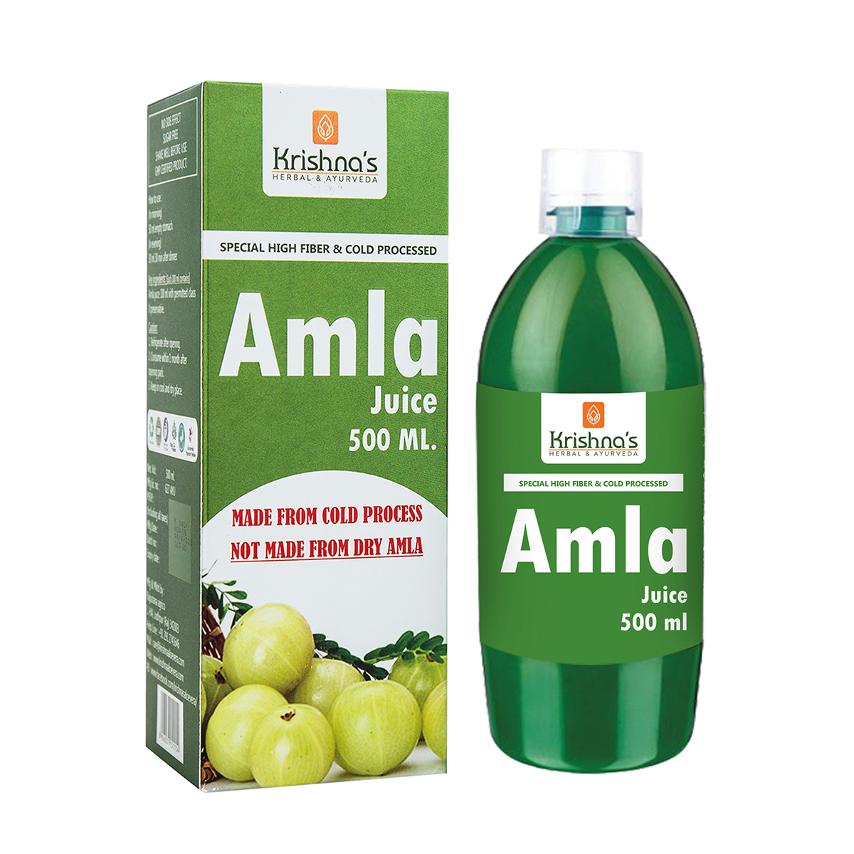 Krishna's Herbal & Ayurveda Amla High Fibre juice (500 ml)