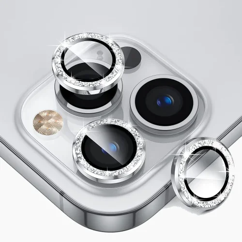 iPhone 11 Pro Camera Lens Protector - Silver Diamond