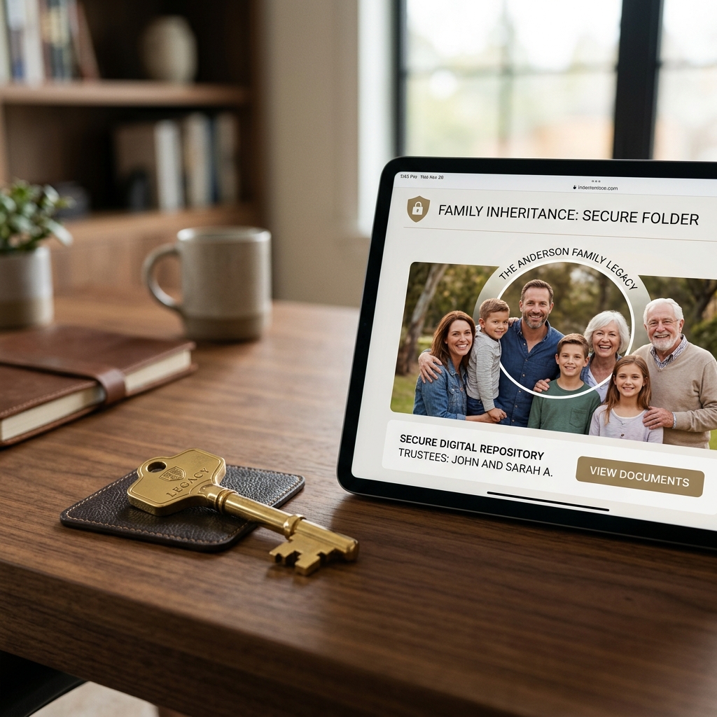 Secure family vault and legacy documents