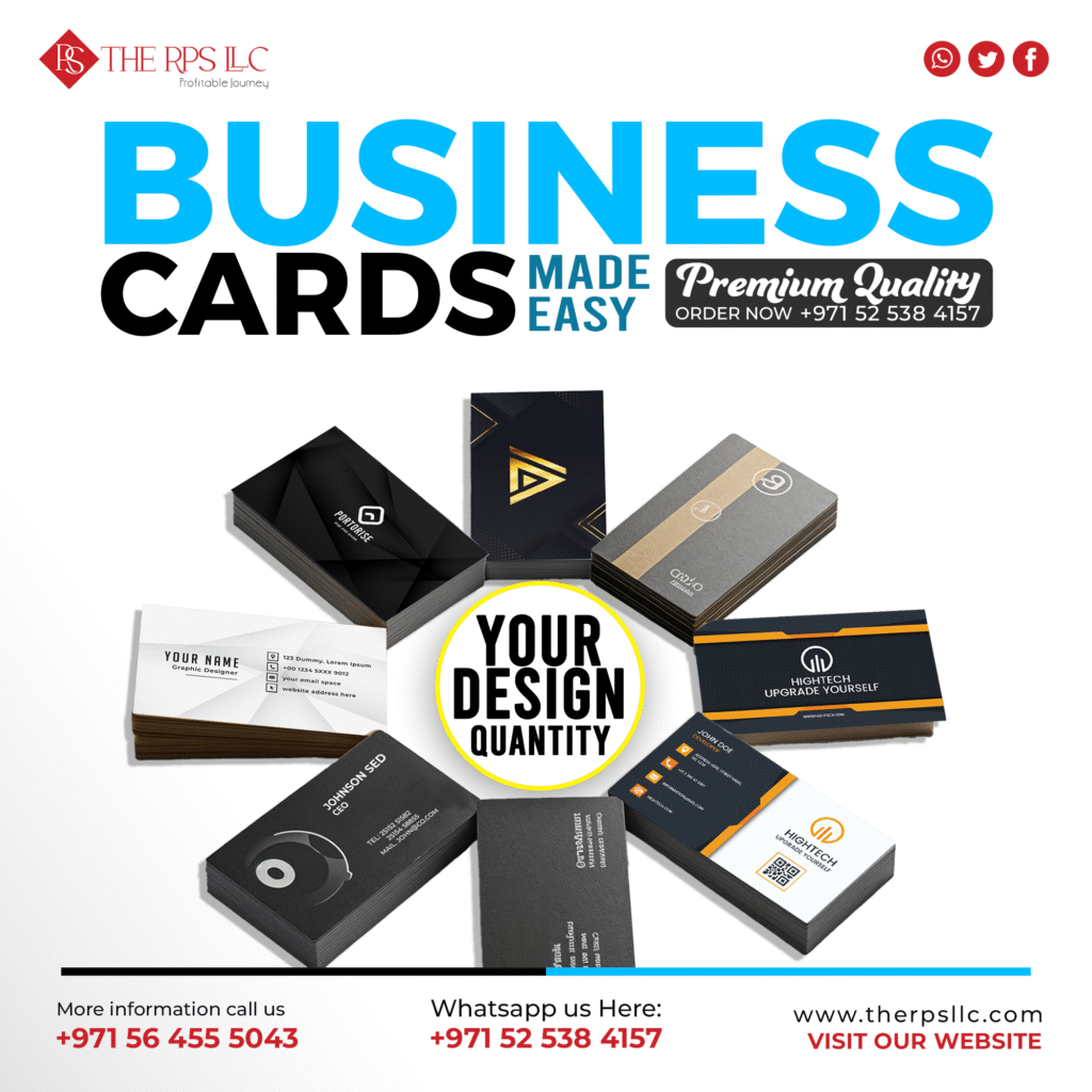 Business Card Printing in Dubai | NFC & Custom Cards Near Me