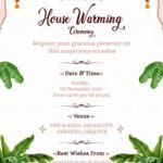 House Warming Ceremony Invitation – A Beautiful Beginning with Crafty Art