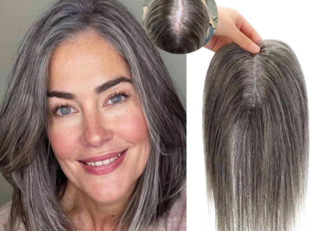 The Complete Guide to Choosing Gray Hair Toppers for Thinning Hair by E-litchi Hair