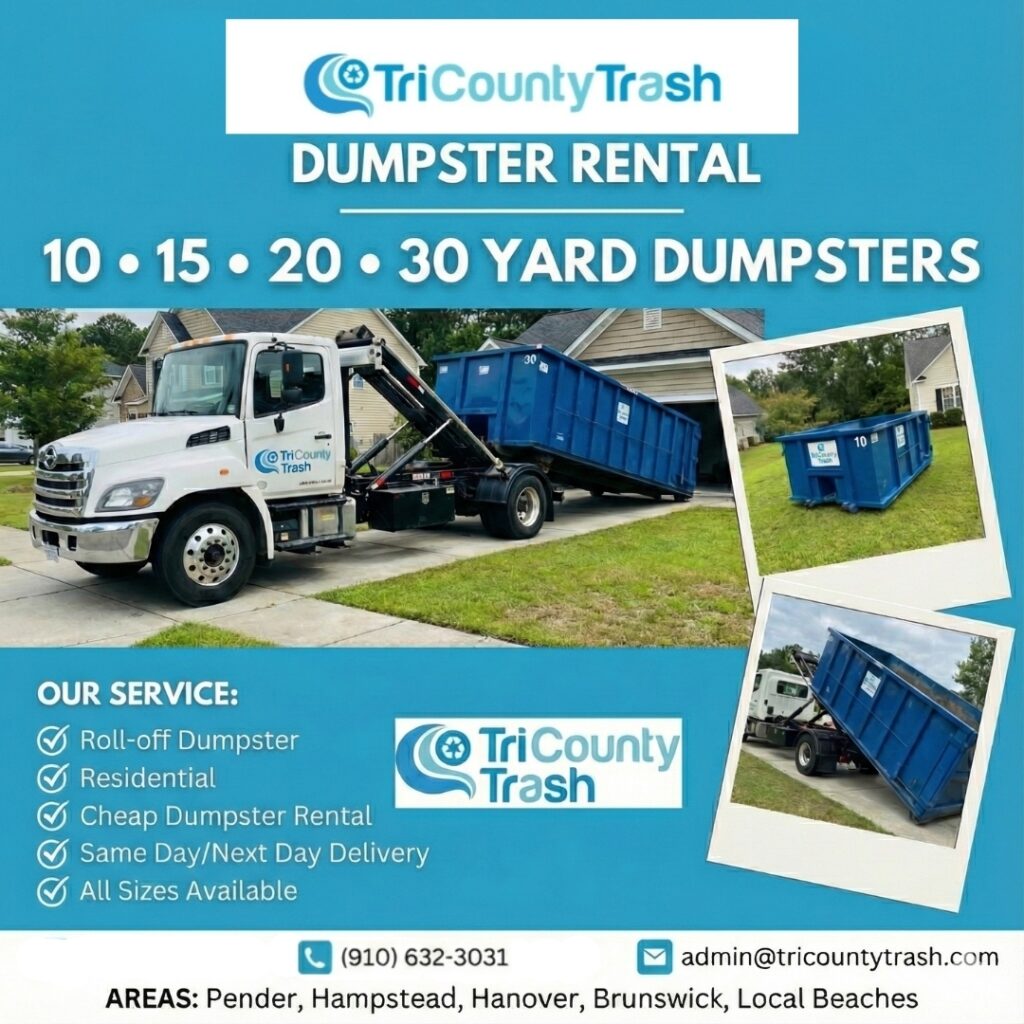 Tri County Trash Cheap Dumpster Rental Wilmington NC Area US