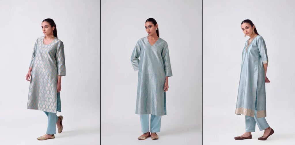 Buy Handloom Kurtas Online – Elegant Silk & Cotton Styles by Dharki