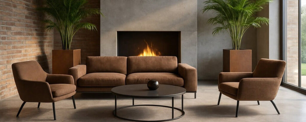 Wysokie donice z cortenu do salonu – design, który dojrzewa z czasem